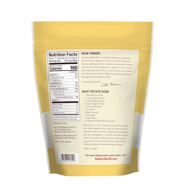 Bob's Red Mill Potato Flour 24 oz. Resealable Pouches, PK4